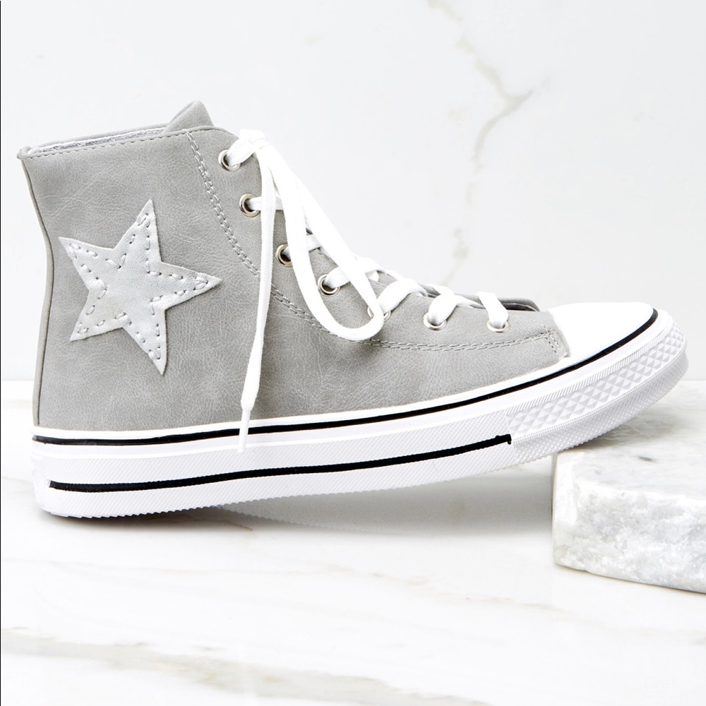New in Box Grey High Top Sneakers